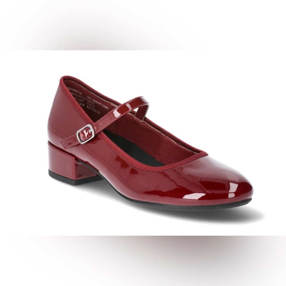 Steve Madden Wine Red Patent Leather Mary Jane Shoes